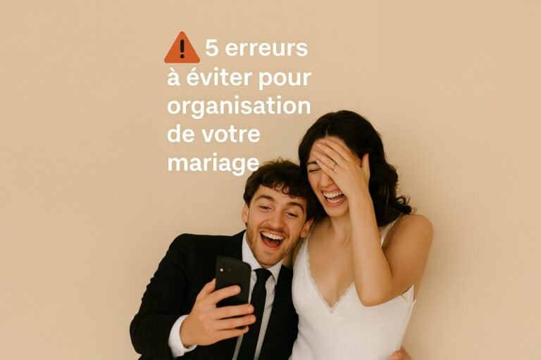 Cinq erreurs à éviter absolument pour organiser votre mariage